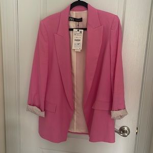 Zara pink oversized blazer